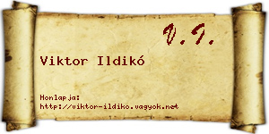 Viktor Ildikó névjegykártya